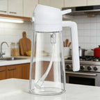 2-in-1 Kitchen Oil Sprayer and Dispenser Bottle, Plastic Oil Mister for Cooking, BBQ, Baking, Roasting and Picnic