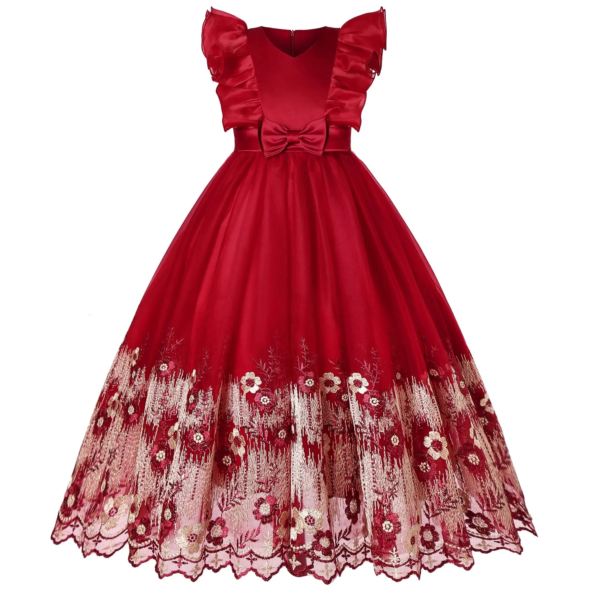 New Princess dress Large children's long dress Girl piano performance dress Festival party dress