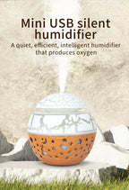2024 Home Mushroom Head Bedroom Air Purifier USB Desktop Nebulizer Wood Texture Personalized Aromatherapy Machine Humidifier Lootquake LLC