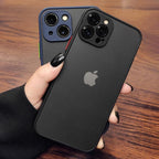 Luxury Shockproof Armor Phone Case For iPhone 11 12 13 14 Pro Max Silicone Clear Hard Cover Protective Hard Back Cover with Soft Edge Bumper Shockproof Anti-Drop Case For iPhone Stevvex