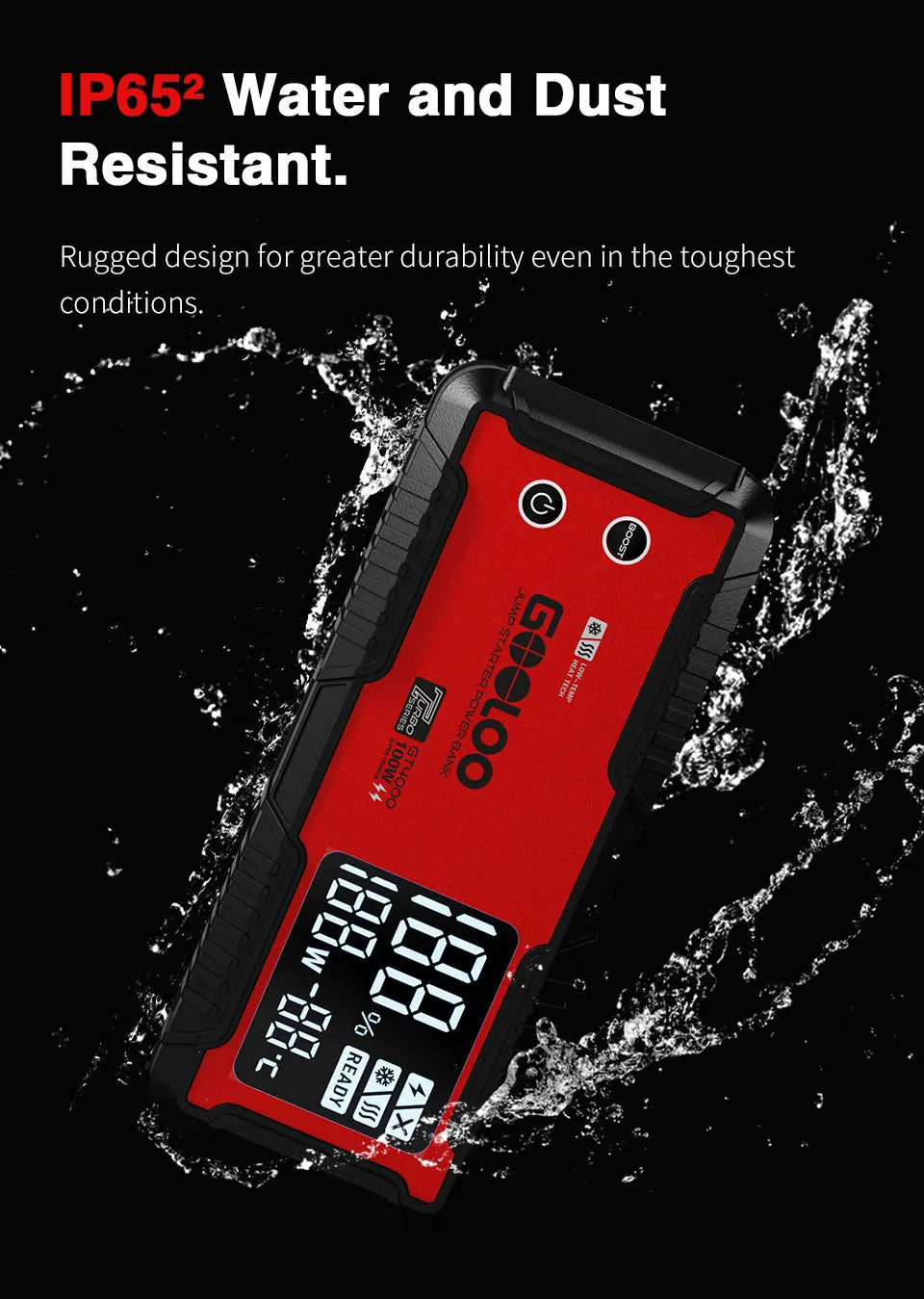 GOOLOO 4000A 12V Charger External Battery Booster 24000mah Car Jump Starter Car Battery PD100W Fast Charging Portable Power Bank Lootquake LLC