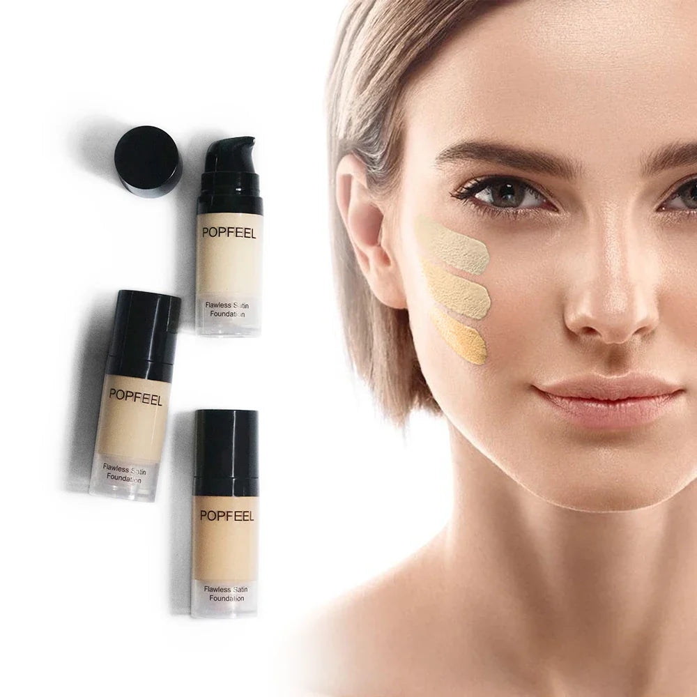 POPFEEL Long-lasting Soft focus Foundation - Clear Finish, Buildable Coverage, and Natural Bare Skin Effect | Flawless Makeup