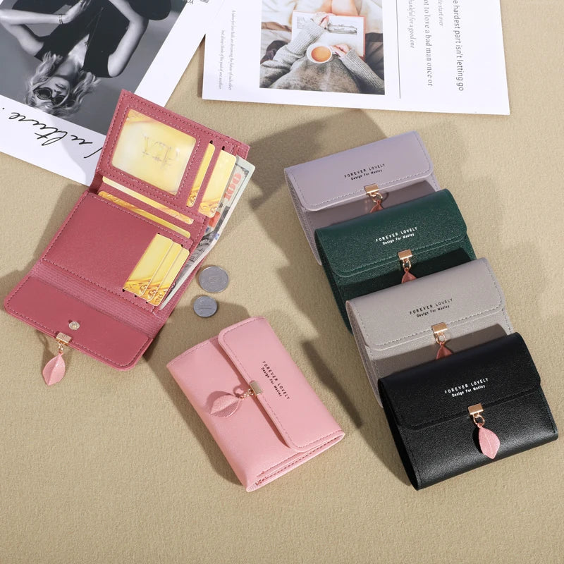 Trifold Clutch Coin Purse, Minimalist Credit Card Holder, Women's Casual Wallet Lootquake LLC