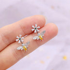 Huitan Delicate Bee Earrings Women for Wedding Engagement Good Quality Ear Accessories Dance Party Funny Earrings Trendy Jewelry Lootquake LLC