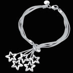 Fashion charm 925 Sterling Silver Bracelet for man woman Twisted rope chain fine jewelry Wedding party Christmas gift Lootquake LLC