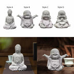 Buddha Statue Hand Carved Buddhism Decorative Figurine Buddha Sculpture for Living Room Home Shop Tabletop Indoor Outdoor Lootquake LLC