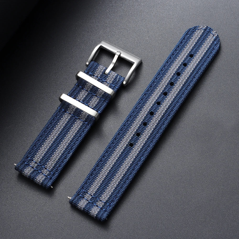 Amazfit Nylon Ribbed Watch Band Quick Release Sport Strap For Smartwatch
