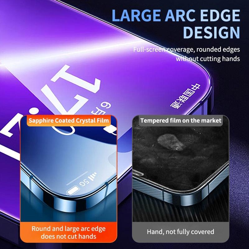 40D High Quality Full Cover Screen Protector For iPhone 14 13 12 11 PRO MAX Tempered Glass For Iphone XS XR X14 13 12 Mini Plus  Tempered Glass Screen Protector Compatible For iPhone Stevvex