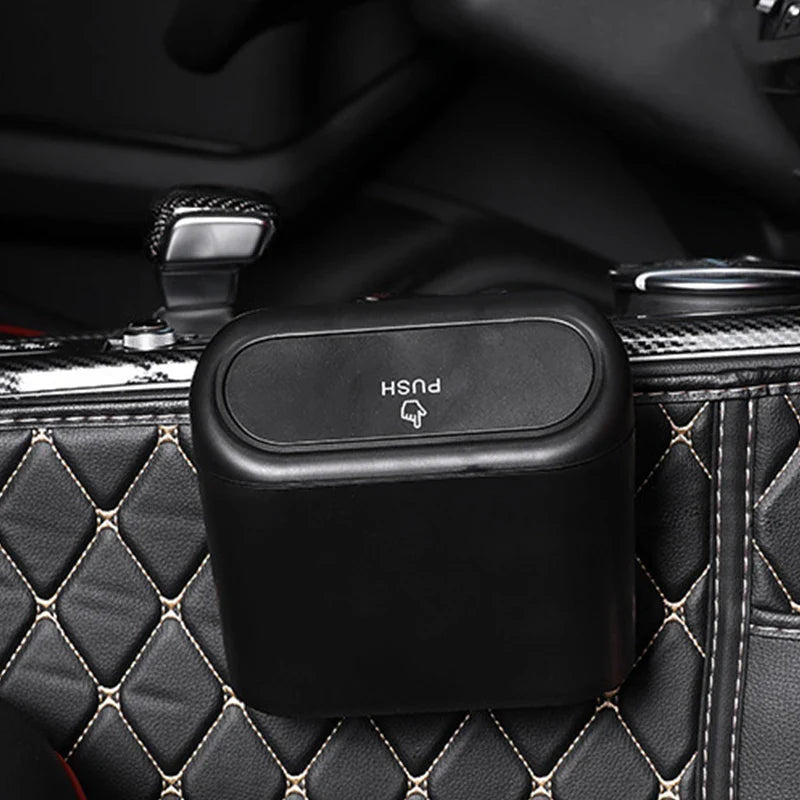 ABS square garbage bin, car mini garbage bin, suspended car dust storage box Lootquake LLC