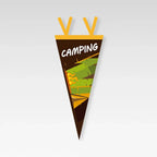 Outdoor Camping Tent Pennant Flags Picnic Canopy Atmosphere Decorations Camp Hanging Flags Holiday Scene Felt Bunting