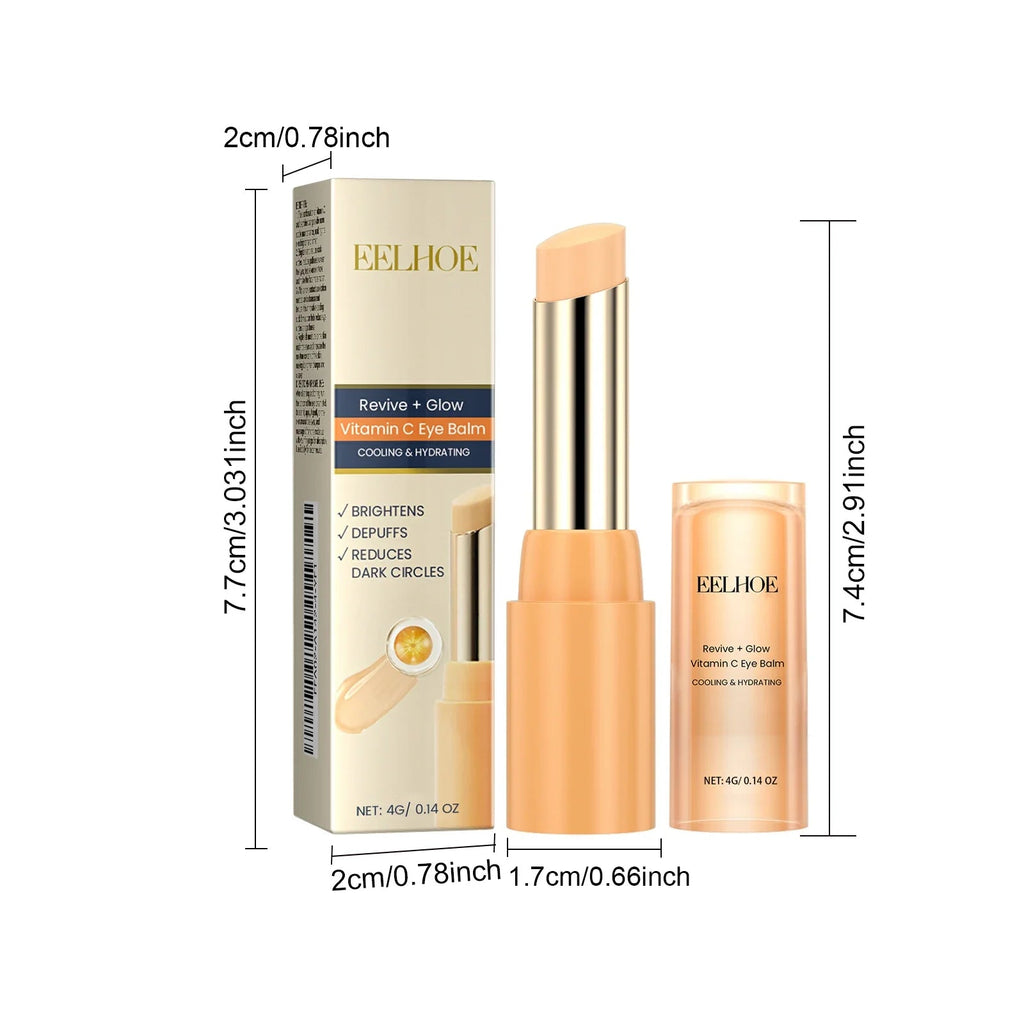 Vitamin C Eye Cream Stick Anti-Wrinkle Moisturizing Balm Eye Bag Removal Dark Circles Reduce Fine Lines Anti Puffiness Eye Cream Lootquake LLC