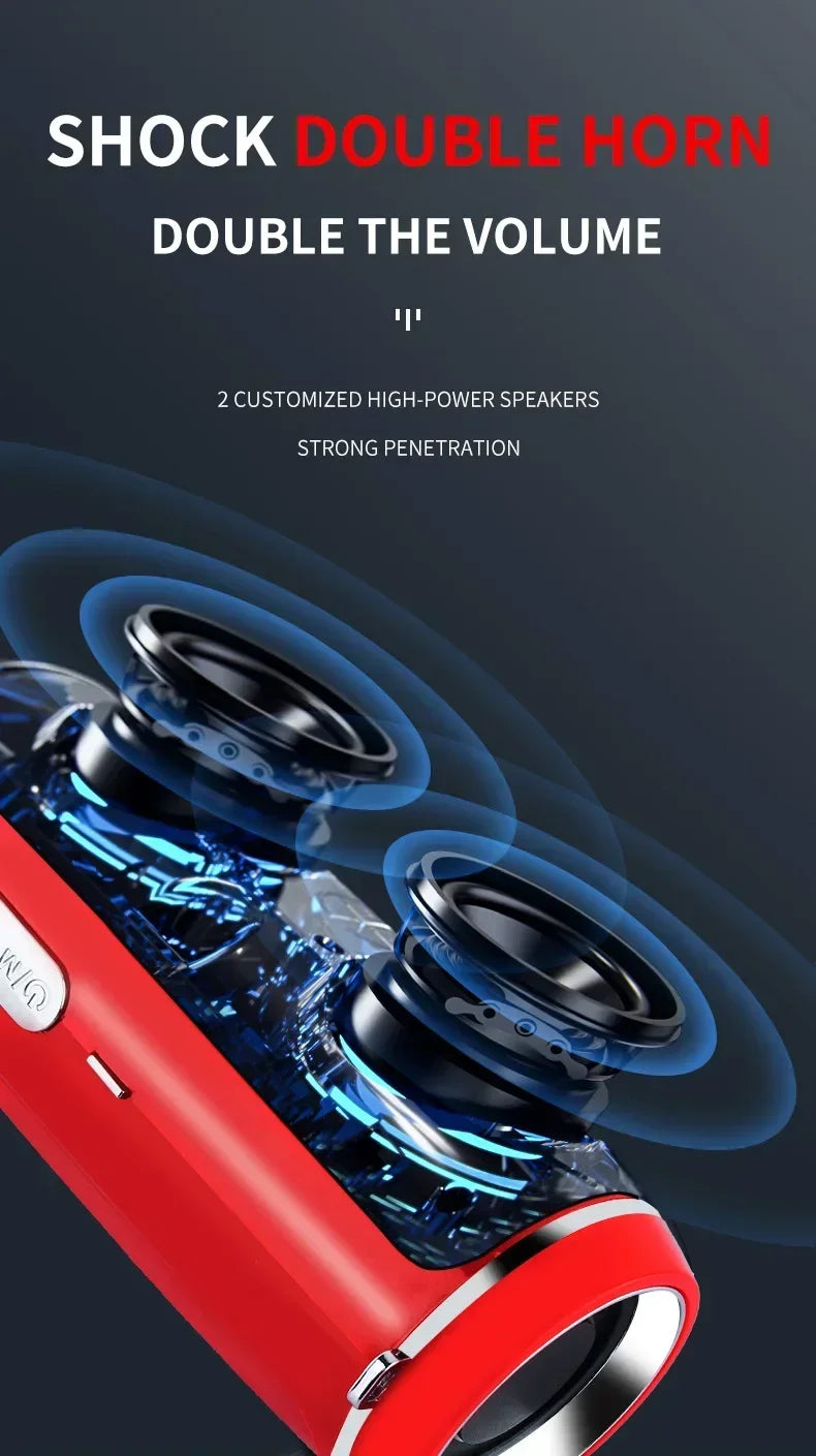 Portable Wireless Bluetooth Speaker 200W High Power Subwoofer Outdoor Waterproof Soundbox with FM Radio USB TF card Boom Box Lootquake LLC