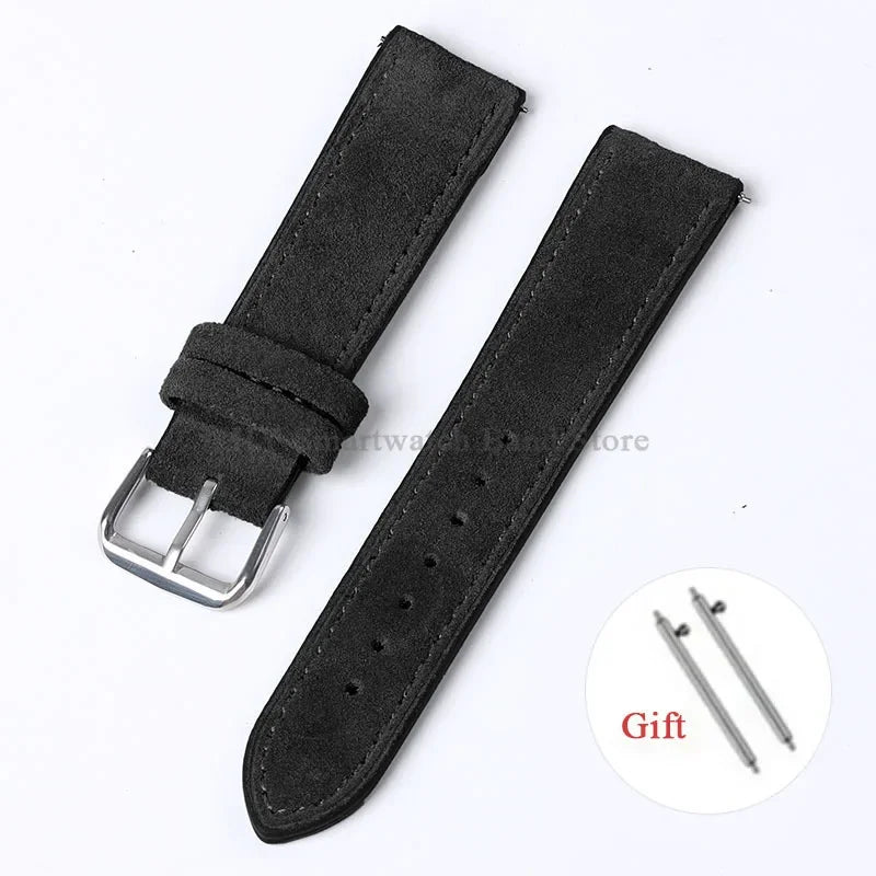 Motorola Moto Vintage Suede Leather Quick Release Watch Band Strap