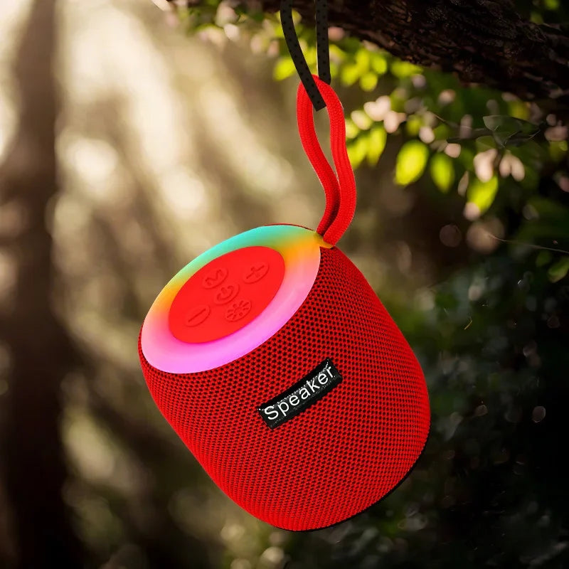 Outdoor portable wireless Bluetooth speaker, subwoofer, car and home with colorful lights, atmospheric small mini speaker Lootquake LLC