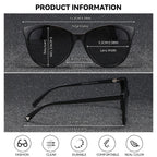 BARCUR Women’s Transparent Fashionable Cat Eye Sunglasses – Polarized UV400 Gradient Lenses for Summer Travel Party & Vacation – Comfortable Durable Best Gift Idea