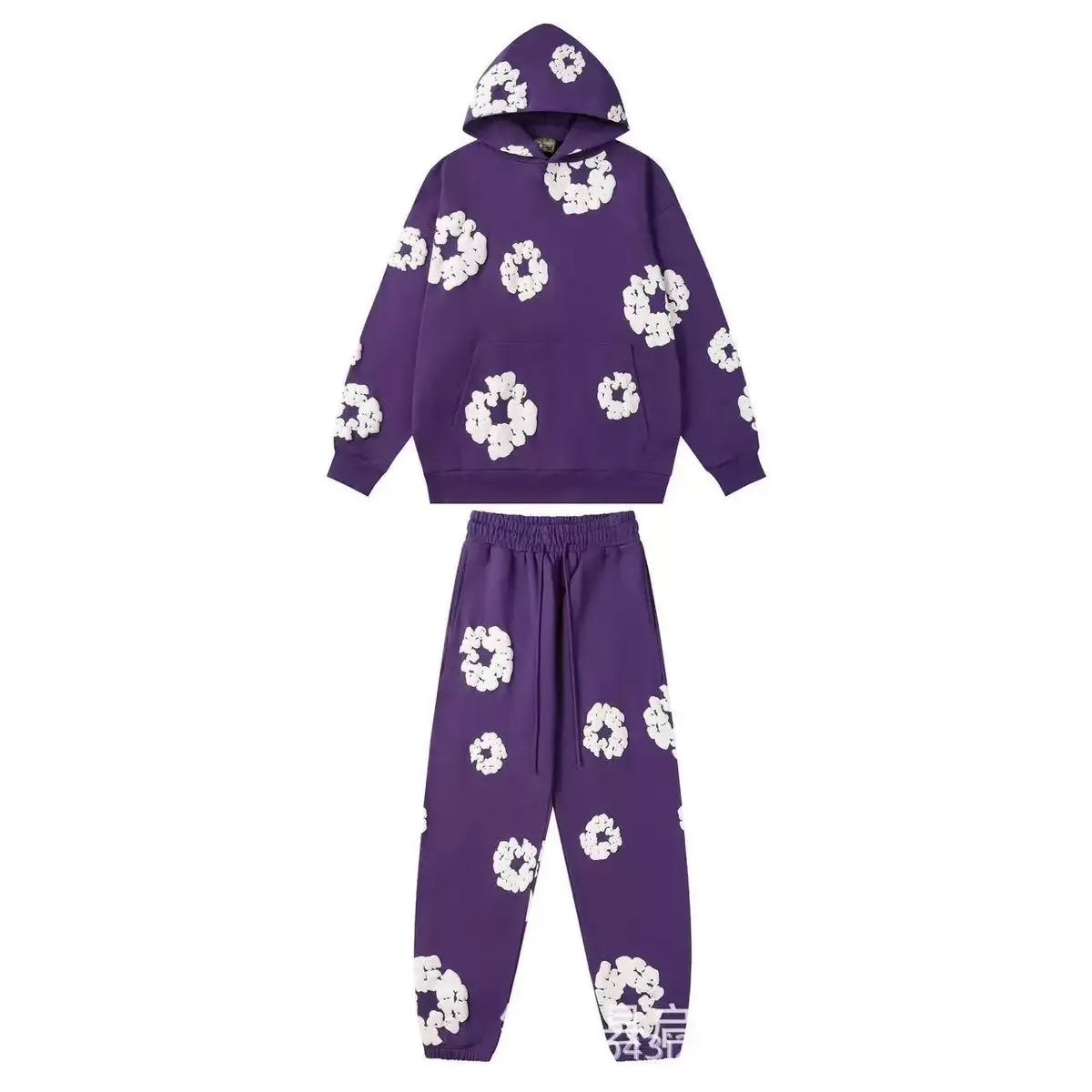 DENIM TEARS Foam Cotton Printed Hoodie Pi-Mart