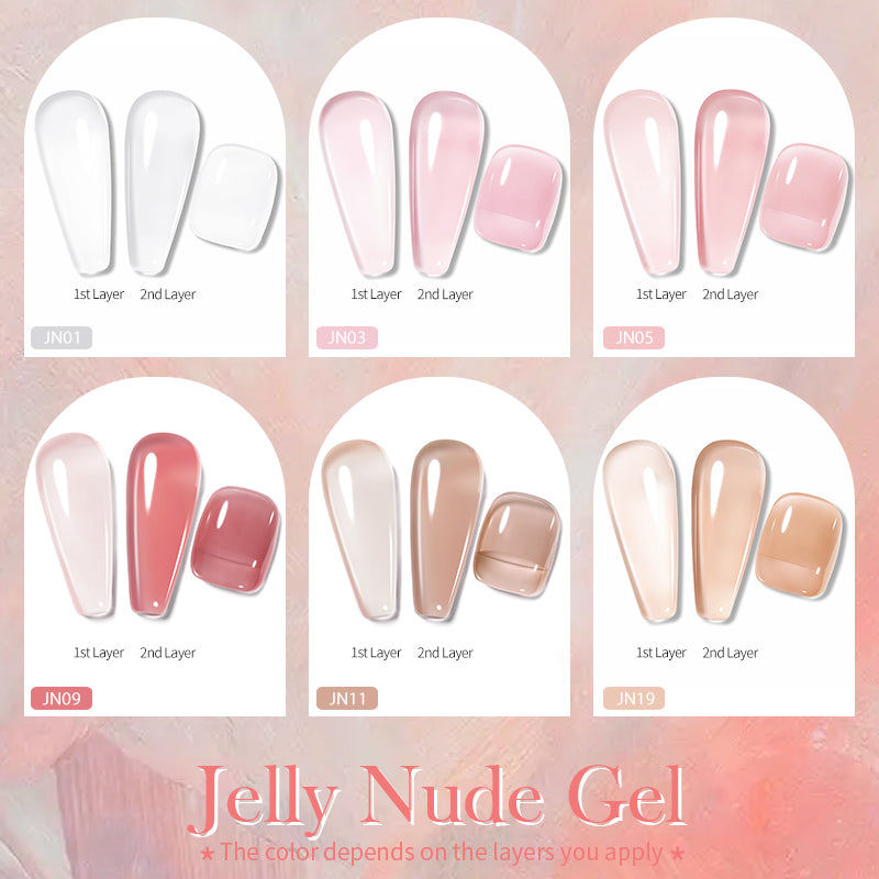 BORN PRETTY 250g Milky White Jelly Nude Gel Nail Polish Refilled Package Translucent Clear Color Semi Permanent Soak Off UV Gel Lootquake LLC