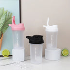 Portable 300ml Protein Powder Shaker Bottle Leak Proof Water Bottle for Gym Outdoor Fitness Training Sport Mixing Cup with Scale