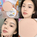 Transparent Pressed Powder Waterproof Lasting Oil Control Full Coverage Face Compact Setting Powder Makeup Foundation Cosmetics