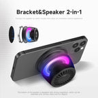 Wireless Bluetooth speaker Gift Magnetic bracket portable High-sound quality TWS interconnected LED color light mini speaker Lootquake LLC