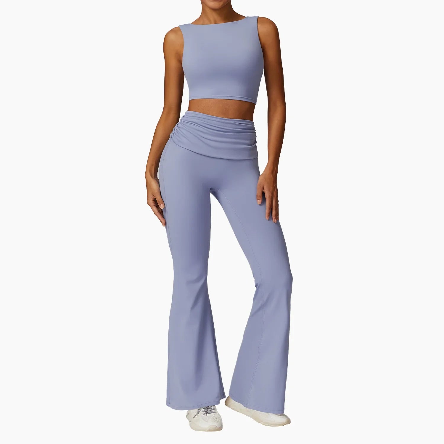 Elevate Activewear: Seamless Leggings & Top Set THRIXINE