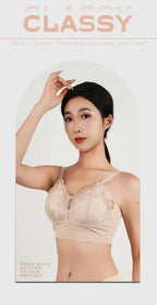 Hot Full Cup Thin Underwear Small Bra Plus Size Wireless Adjustable Lace Women's Bra Breast Cover B C Cup Large Size Lace Bras