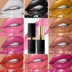 Diamond Shimmer Lipstick Lip Gloss High Pigmented Long Lasting 10 Colors Glitter Lipgloss Lips Makeup Cosmetics Sexy Make Up Lootquake LLC