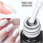 7ml Milky Jelly White Gel Nail Polish Natural Luster Long Lasting Nail Art All for Home DIY Manicure Soak Off UV LED Gel Vernis Lootquake LLC