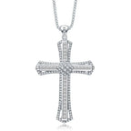 Exquisite Shining Crystal Cross Necklace Pendant Lucky Charming Fashion Jewelry Gift Unisex Lootquake LLC