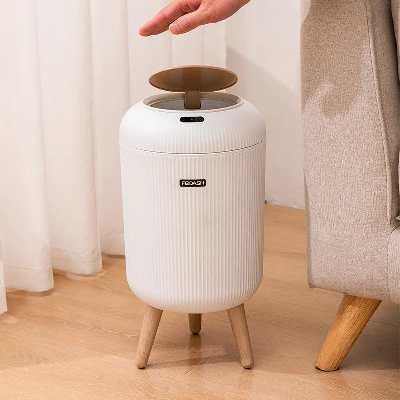 Intelligent Sensing Trash Bin Luxury Household Cleaning Tools Food Waste High Appearance Wastebasket Automatic Garbage Cans Lootquake LLC