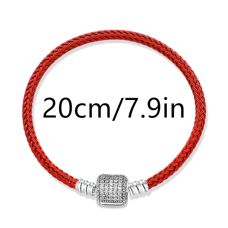 925 Silver Valentine's Day Snake Year Series Pendant Suitable for 925 Sterling Silver Original Women's Bracelet DIY Jewelry Gift Lootquake LLC