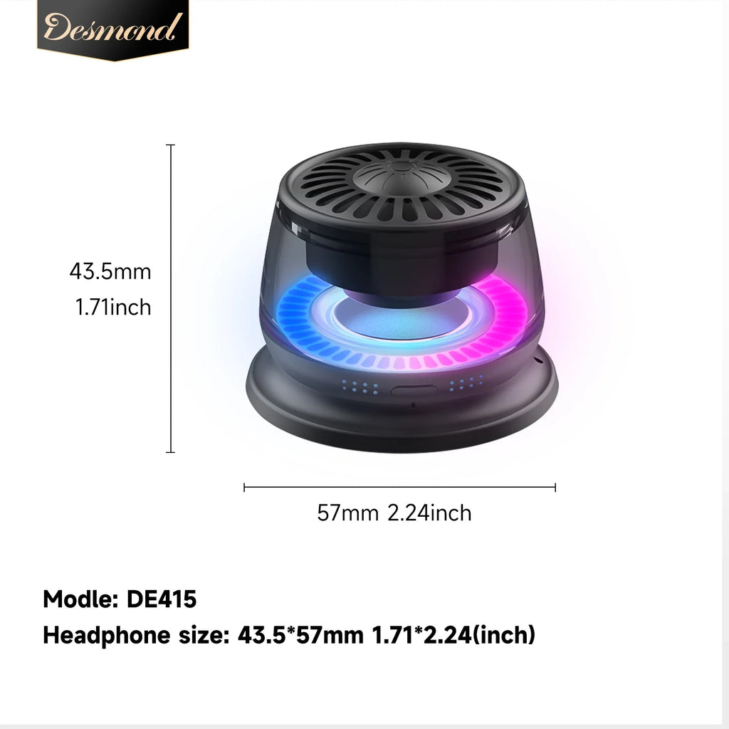 Wireless Bluetooth speaker Gift Magnetic bracket portable High-sound quality TWS interconnected LED color light mini speaker Lootquake LLC