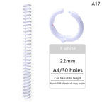 5pcs Loose-leaf Binding Ring Spring Spiral Rings Plastic Binder Strip 30 Holes For A4 Paper Notebook Stationery Office Supplies Lootquake LLC