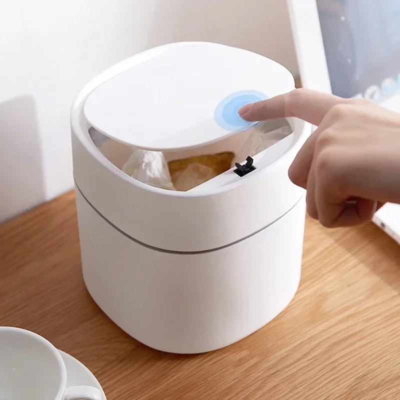 Desktop Garbage Basket, Home Table Plastic Trash Can, Office Supplies, Small Waste Bins, Dustbins, Sundries Barrel Box, Mini Lootquake LLC