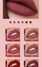 Matte Lip Gloss Set 6 Color Lipstick Smooth And Lasting Display Lip Gloss Waterproof Moisturizing Lipstick Holiday Gift Box Set Lootquake LLC