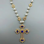 Cross Pendant Necklace with pearl Female Silver 925 and steel Jewelry For Women Fashion girls Lootquake LLC