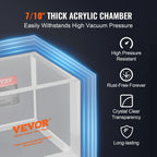 SucceBuy 2 Gallon Vacuum Chamber Upgraded Multipurpose Acrylic for Resin Silica Degassing Gel Gypsum Degassing Vacuum Extraction Lootquake LLC