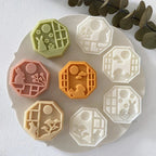 4Pcs/Set Easter Mooncake Mold Bunny Shape DIY Hand Pressure Pastry Mold Mid Autumn Festival Fondant Cake Mould Decoration Tool Lootquake LLC