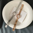 2024 Hot Brand Stainless Steel Strap Watch Women Luxury Gift Quartz Wristwatch Student Fashion Simple Square Quartz Watches