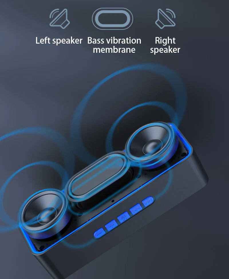 S11 Bluetooth Small Speaker Music Player Stereo USB TF Card Home Outdoor Sports Portable Mobile Phone Car Subwoofer Big Battery Lootquake LLC