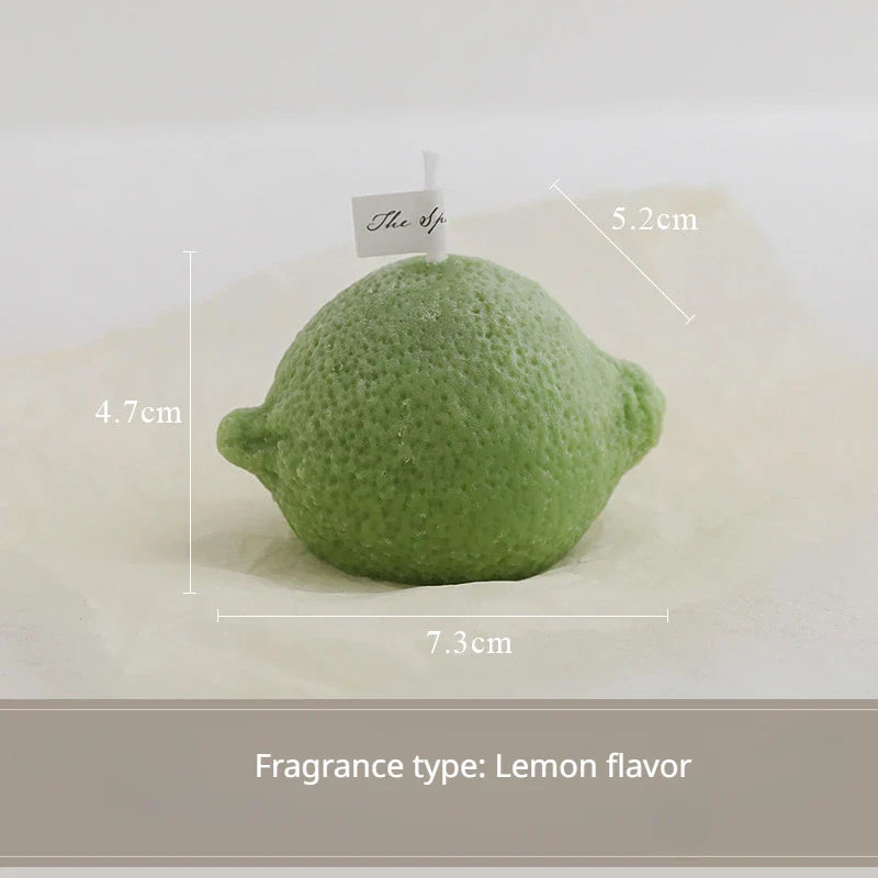 INS Decorative Fragrance Gift Lemon Candle DIY Fragrance Birthday Gift with Hand Gift Imitation Fruit Candle Scented Candles Lootquake LLC