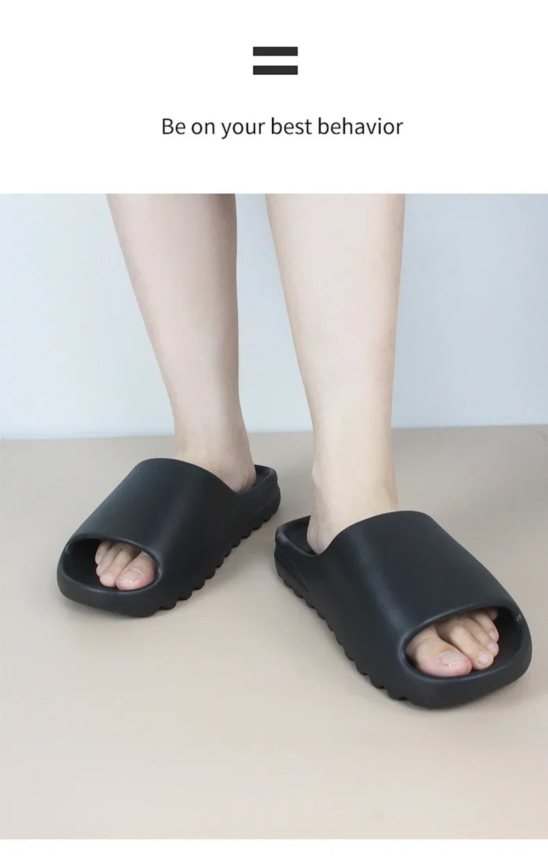 Size Super Soft Eva Sole Summer Slippers for Men Women Bottom Indoor Home Slides Sandals Beach Shoes Male Slippers Flip Flops Lootquake LLC