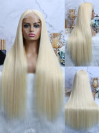 613 Human Hair Wig Vietnamese Raw Straight Hd Lace Frontal Wigs 13x4 13x6 360 Blonde Lace Front Human Hair Wig 180% 210% Density