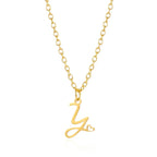 26 Initial Letters Heart Pendant Stainless Steel Necklace for Women Gold Color A-Z Alphabet Choker Chain Birthday Jewelry Gift