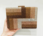 XIYUAN 2025 Women's Wallet Gem Dinner Clutch Purses Wedding Party Christmas Gift Evening Purse Bag Glass Rhinestone Evening Bags