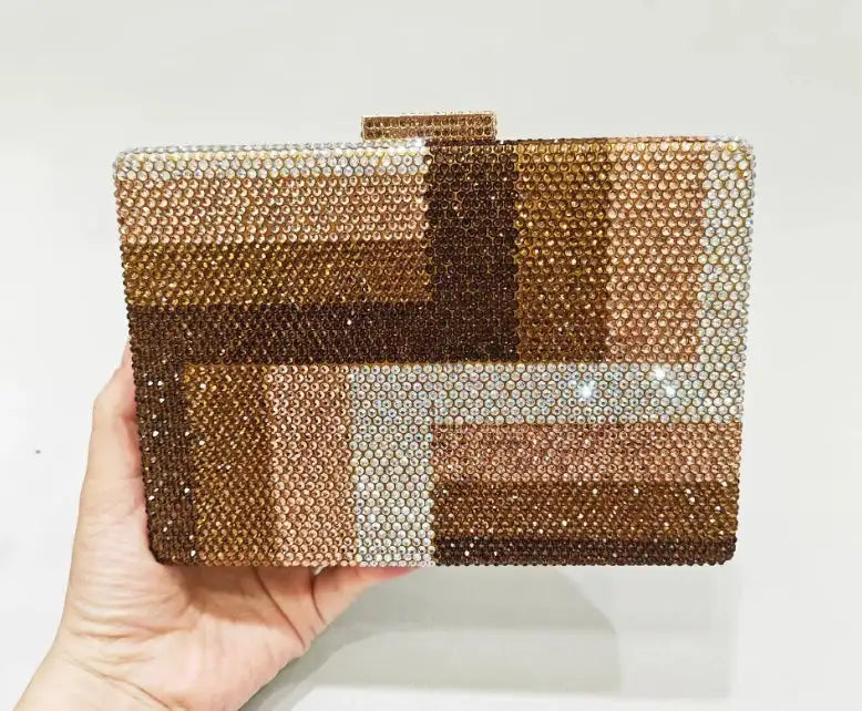 XIYUAN 2025 Women's Wallet Gem Dinner Clutch Purses Wedding Party Christmas Gift Evening Purse Bag Glass Rhinestone Evening Bags