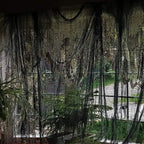 Halloween Black Gauze Horror Decor Tablecloth Table Flag Black Mesh Bar Ghost House Chamber Terror Decor Outdoor Hanging Gauze
