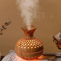 USB Hollow Wood Grain Humidifier Aroma Diffuser Atomizer Household Humidifier Hydrating Instrument Desktop Humidifier Lootquake LLC