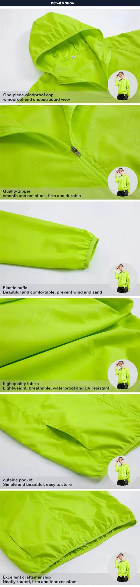 LNGXO Unisex Hiking Jacket Men Women Waterproof Quick Dry Camping Windbreaker Trekking Fishing Rain Coat Outdoor Anti UV Clothes