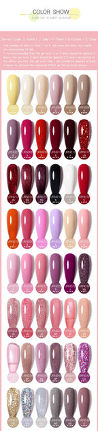 URSUGAR 7.5ml Solid Color Gel Polsih Classic Matte Glossy DIY Nail Art Trendy Reflective Glitter Nail Gel UV LED Soak Off Lootquake LLC